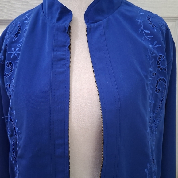 NWT Vintage Great Cavalier Royal Blue Embroidered Jacket   Size L - Picture 4 of 15